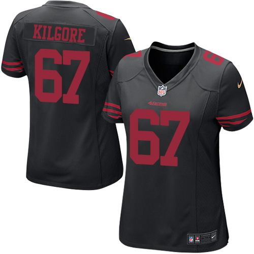 Women's Elite Daniel Kilgore Nike Jersey Black Alternate - #67 NFL San Francisco 49ers